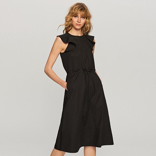 Reserved - Sukienka z ażurowym topem - Czarny Reserved  36 