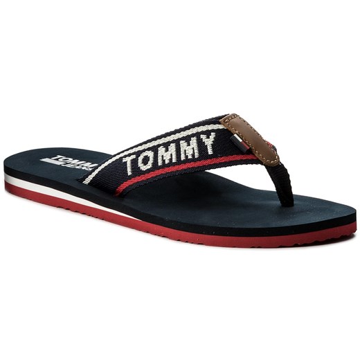 Japonki TOMMY JEANS - Tommy Jeans Low Beach Sandal EN0EN00066  Tommy Navy 406 Tommy Jeans  40 eobuwie.pl