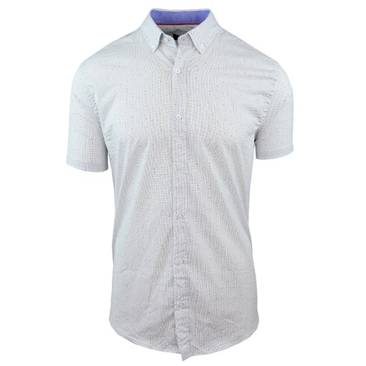Koszula męska z krótkim rękawem w kolorze białym 086   XL merits.pl okazja 