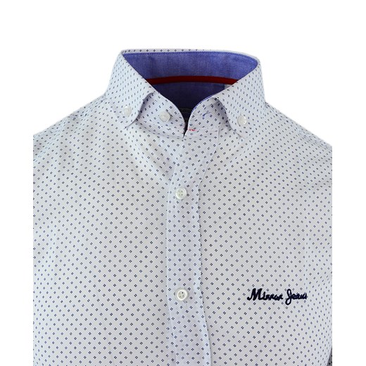 Koszula męska z krótkim rękawem w kolorze białym 085   XL promocyjna cena merits.pl 