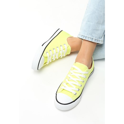 Żółte Neonowe Trampki Leo Renee 40 renee.pl