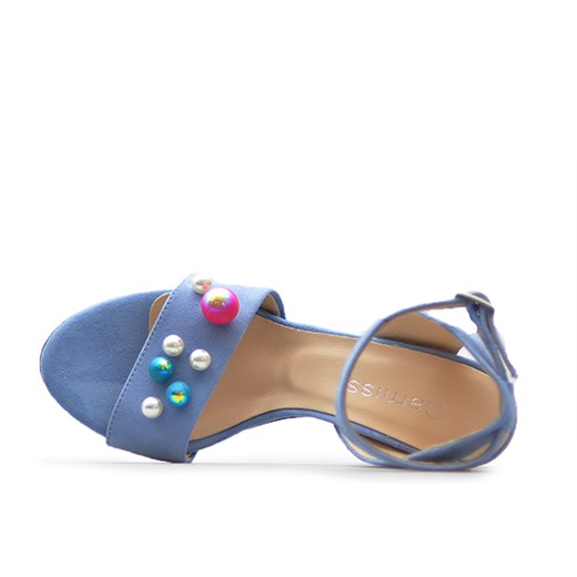 Sandały Damiss DS-145/A  Błękitne zamsz Damiss   Arturo-obuwie
