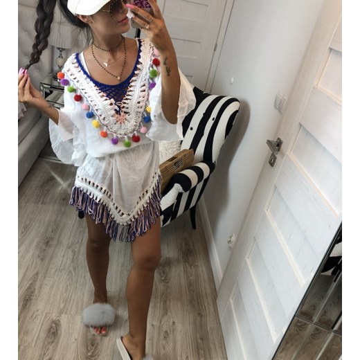 Tunika biała plażowa Cotton uniwersalny Hollywood dream