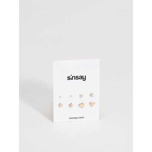 Sinsay - Kolczyki na sztyft - Beżowy Sinsay  One Size 