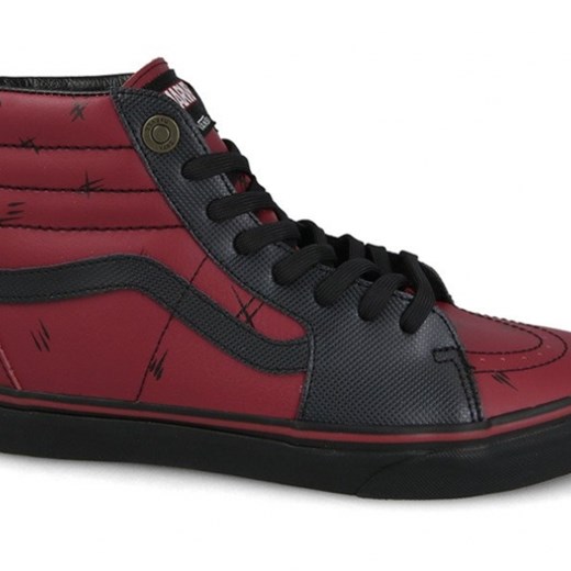 Buty męskie sneakersy Vans x Marvel Deadpool Sk8-Hi VA38GEUBJ - CZERWONY Vans 44 sneakerstudio.pl