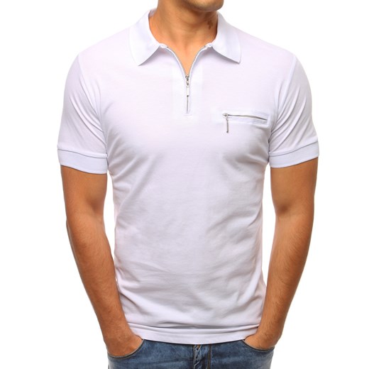 Koszulka polo męska biała (px0137)  Dstreet XL promocja  