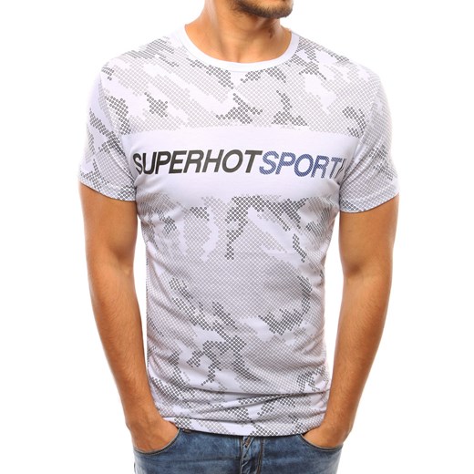 T-shirt męski z nadrukiem biały (rx2916)  Dstreet XL  promocja 