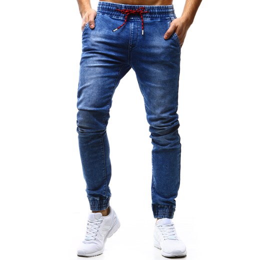 Joggery męskie denim look niebieskie (ux1178) Dstreet  38  okazja 