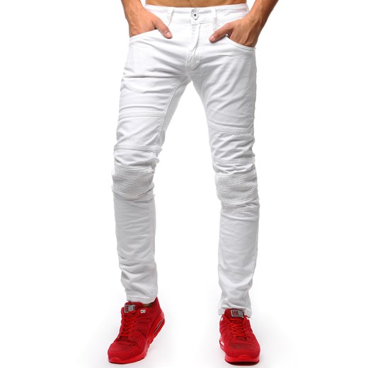 Spodnie jeansowe męskie białe (ux1266)  Dstreet 29 