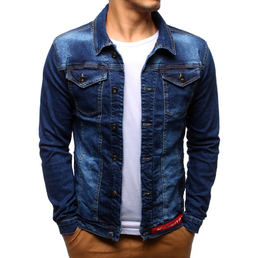 Kurtka męska jeansowa niebieska (tx2196)  Dstreet S 