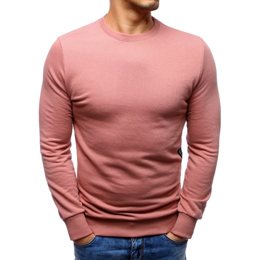Bluza męska bez nadruku różowa (bx3508) Dstreet  M okazyjna cena  