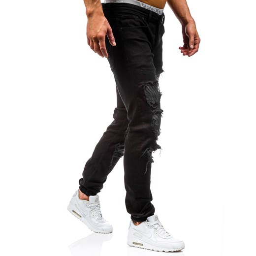 Spodnie jeansowe joggery męskie czarne Denley 0820 Denley.pl  M Denley