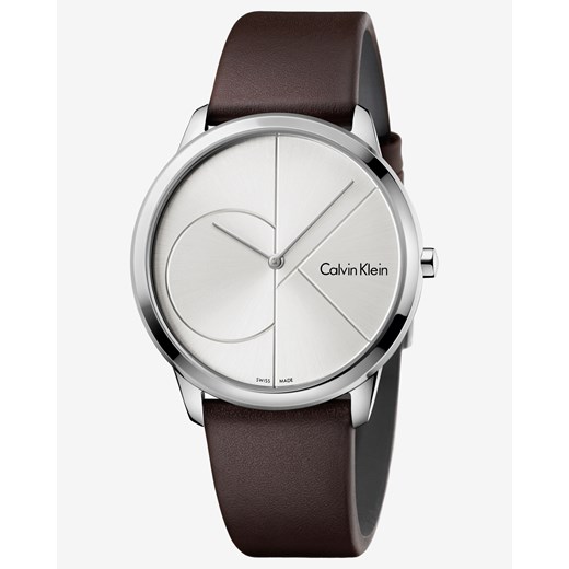Calvin Klein Minimal Zegarek Brązowy Srebrny