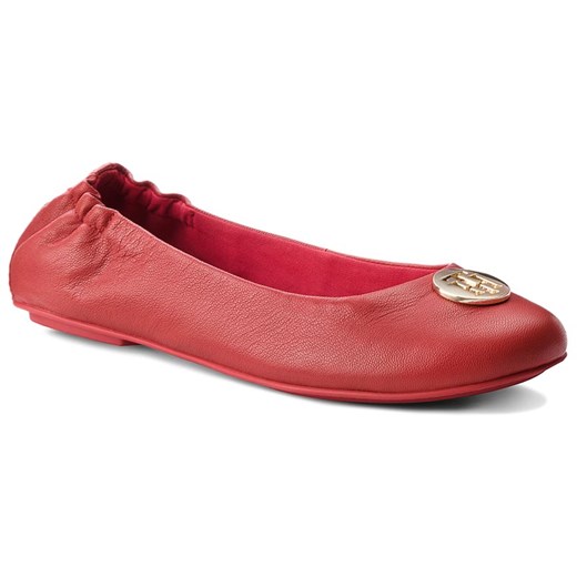 Baleriny TOMMY HILFIGER - Flexible Ballerina Leather FW0FW03401 Tommy Red 645 Tommy Hilfiger  36 eobuwie.pl
