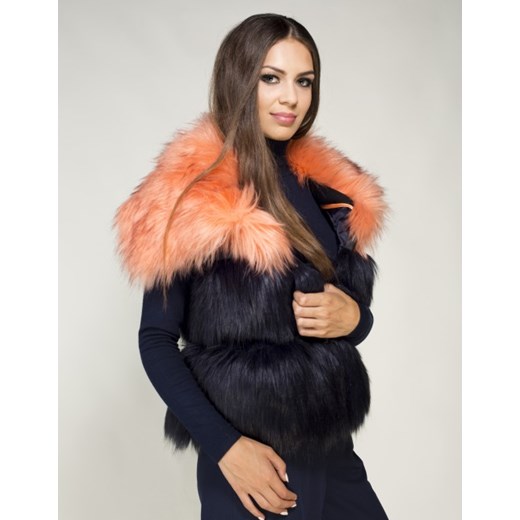 Kamizelka futrzana Fluffy Apricot Miroslava Fortini L showroom.pl okazja