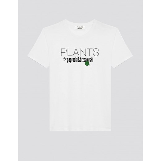 T-shirt white plants Plants By Paprocki&brzozowski  M showroom.pl