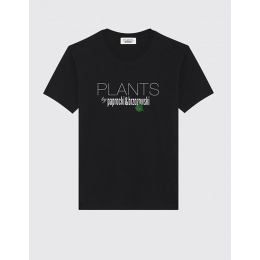 T-shirt black plants Plants By Paprocki&brzozowski  XL showroom.pl