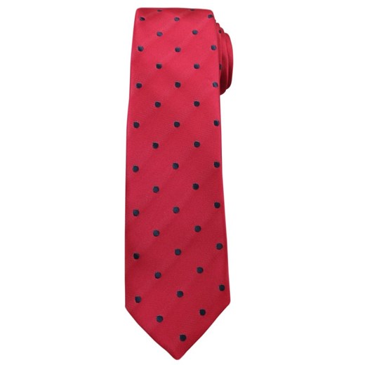 Krawat Męski, Czerwony w Grochy - Angelo di Monti KRADM1403 ze sklepu JegoSzafa.pl w kategorii Krawaty - zdjęcie 52172298