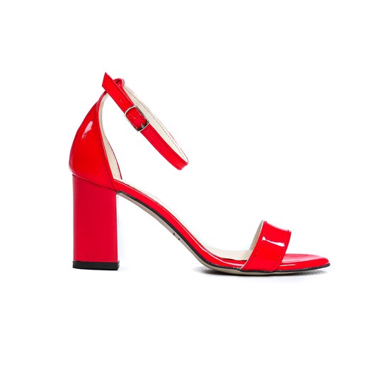 sandałki  - skóra naturalna - model 342 - kolor czerwony  Zapato 40 okazyjna cena zapato.com.pl 