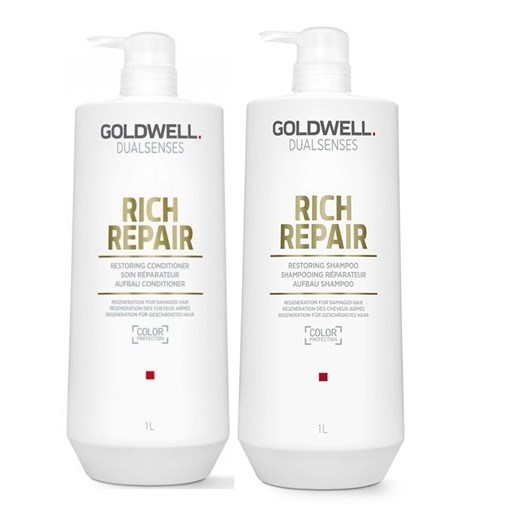 Goldwell Rich Repair zestaw regenerujący | Szampon 1000ml + Odżywka 1000ml - Wysyłka w 24H! Goldwell   Estyl.pl
