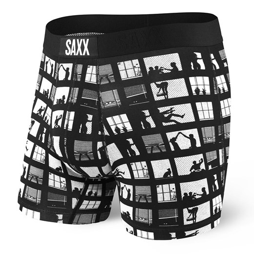 Męskie bokserki SAXX Vibe Rear Window czarno-biały  Saxx M Astratex