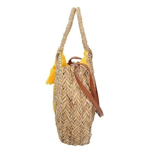 Okrągły koszyk torba pleciony z trawy morskiej FRENCH RIVIERA 4318 brazowy Galarti  rinkopl