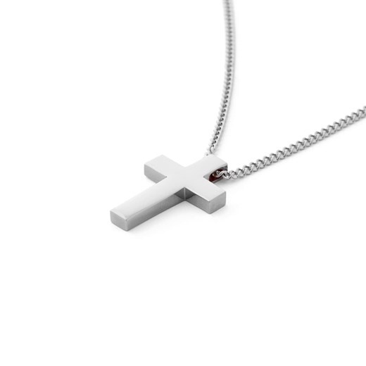 Naszyjnik z krzyżem w srebrnym tonie