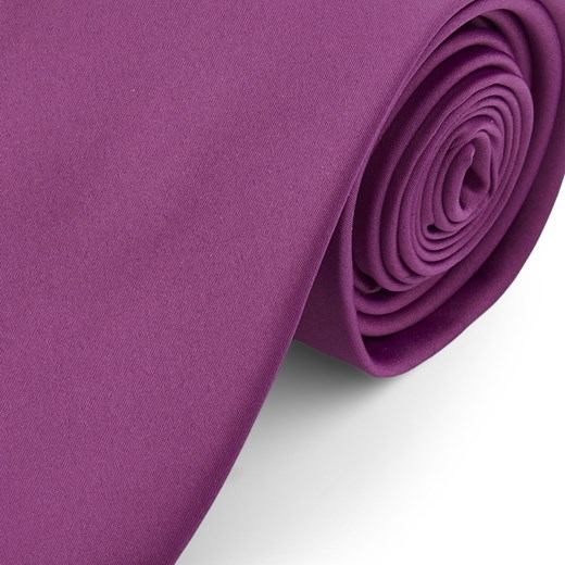 Podstawowy krawat w kolorze ciemnej purpury 8 cm