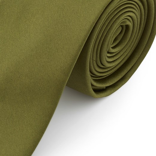 Podstawowy krawat w kolorze zielonego liścia 6 cm