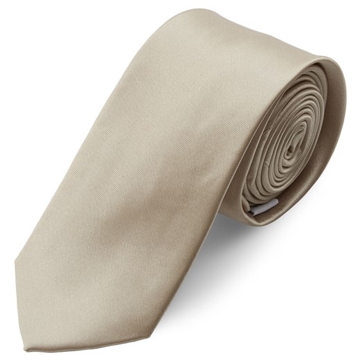 Podstawowy krawat w lśniącym kolorze słomkowym 6 cm