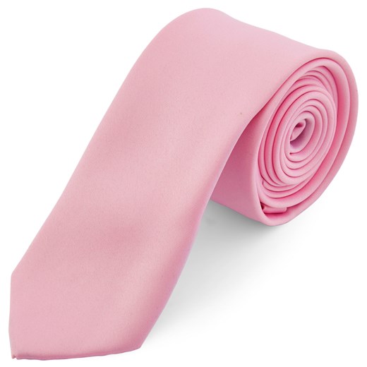 Podstawowy krawat w kolorze jasnoróżowym 6 cm