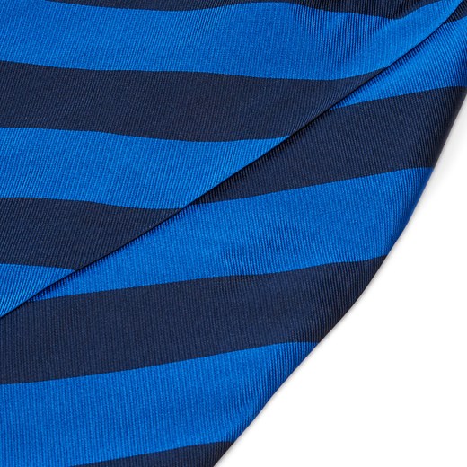 Krawat jedwabny w królewskim niebiesko-ciemnogranatowym kolorze