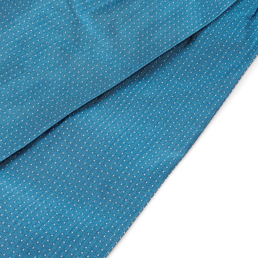 Niebieski krawat jedwabny w kropki