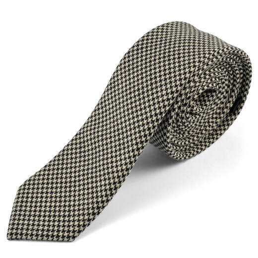 Wełniany krawat w stylu lat 80-tych