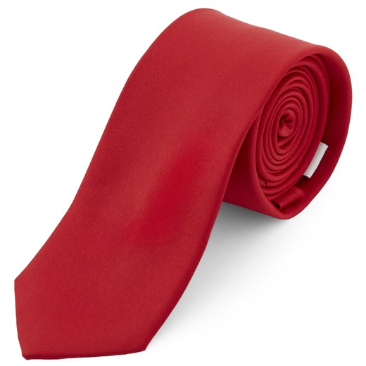 Podstawowy krawat w kolorze czerwonym 6 cm