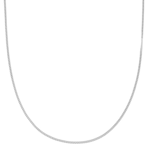 Łańcuszkowy naszyjnik w srebrnym tonie 2 mm