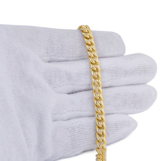 Łańcuszkowa bransoletka w złotym tonie 6 mm