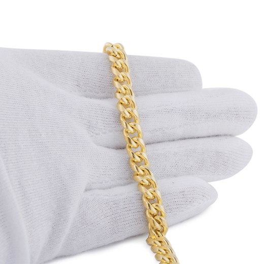 Łańcuszkowa bransoletka w złotym tonie 8 mm