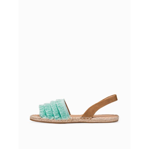 Espadryle bez pięty miętowe LR284 39 LaRica