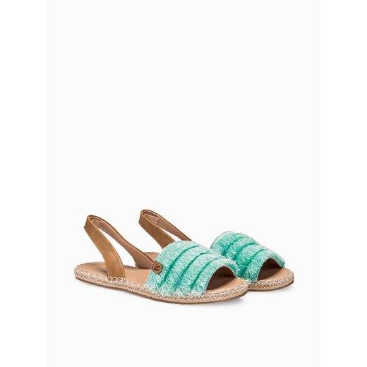 Espadryle bez pięty miętowe LR284 41 LaRica