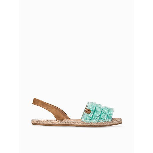 Espadryle bez pięty miętowe LR284 40 LaRica
