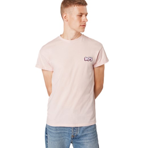 T-shirt męski New Look różowy z krótkimi rękawami 