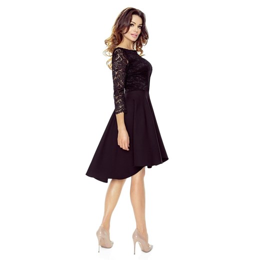 CATERINA – sukienka koronkową górą czarny Bergamo  XL wyprzedaż merg.pl 