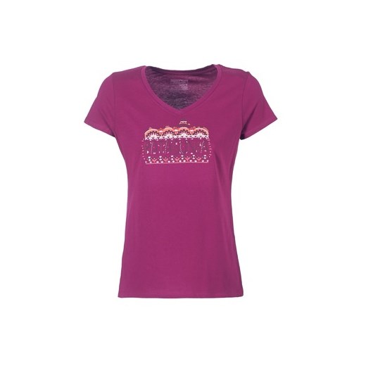 Patagonia  T-shirty z krótkim rękawem W's Femme Fitz Roy Cotton V-Neck T-Shirt  Patagonia Patagonia fioletowy L okazyjna cena Spartoo 
