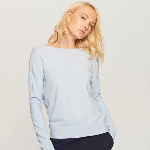 Reserved - Gładki sweter - Niebieski Reserved  L 