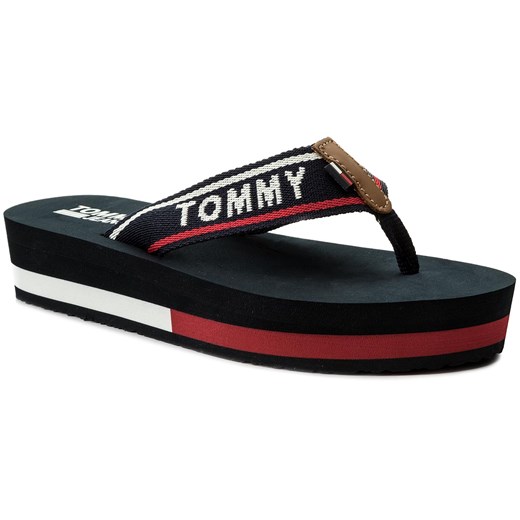 Japonki TOMMY JEANS - Tommy Jeans Mid Beach Sandal EN0EN00069 Tommy Navy 406 Tommy Jeans  41 eobuwie.pl
