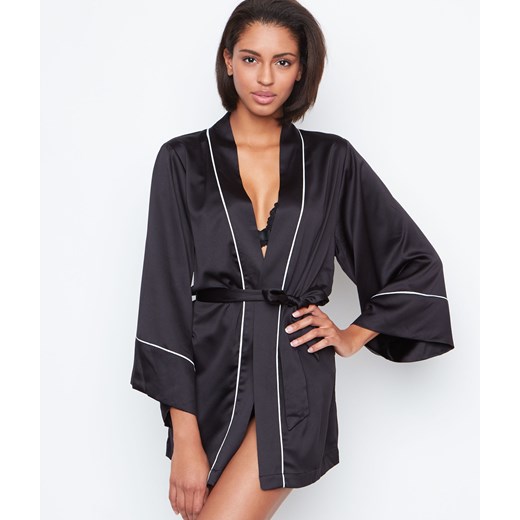 HENOLA - Satynowy szlafrok kimono