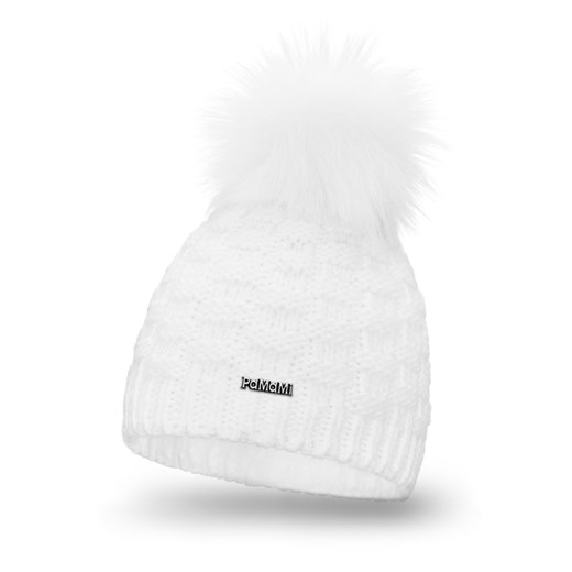 Standardowa czapka damska kostka PaMaMi - Biały