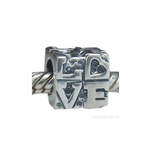 D177 Love charms koralik beads srebro 925