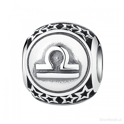 D845 Waga zodiak charms koralik beads srebro 925